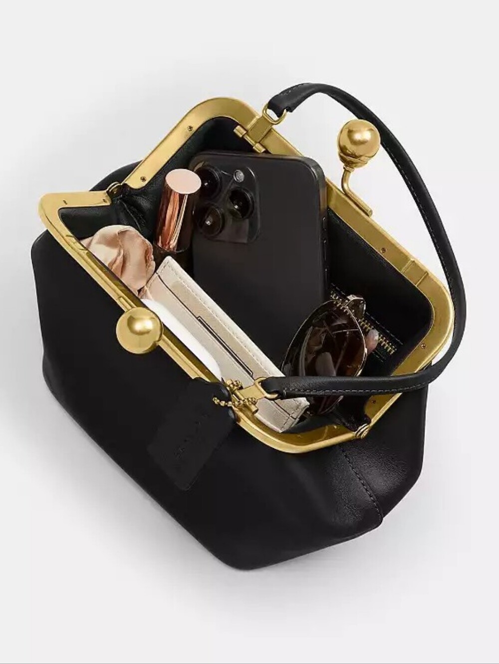Coach Kisslock Frame Bag 16 (Black) - Picture 12 of 16